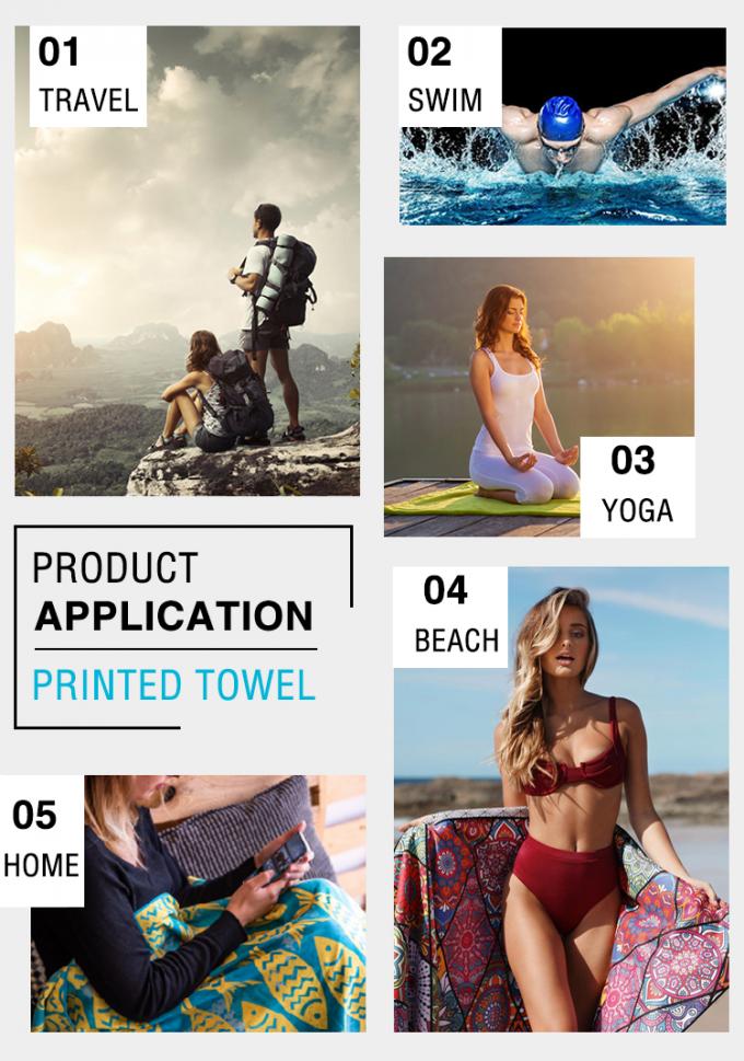 Rpet পুনর্ব্যবহৃত বড় মুদ্রিত মাইক্রোফাইবার সুইড স্যান্ড মুক্ত দ্রুত শুকনো মাইক্রোফাইবার কাস্টম সৈকত তোয়ালে 1